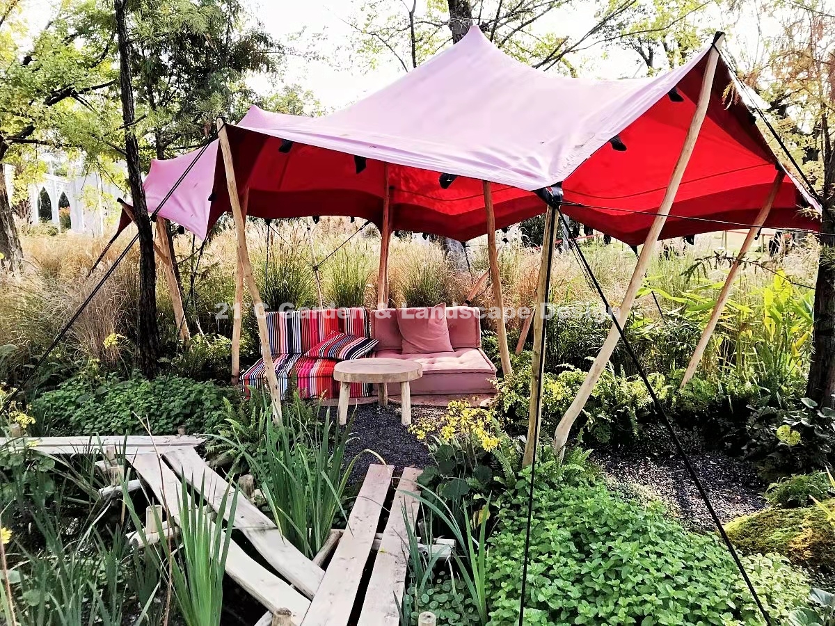 2019-武汉-200㎡-展示花园-波西米亚（植物施工） (14)