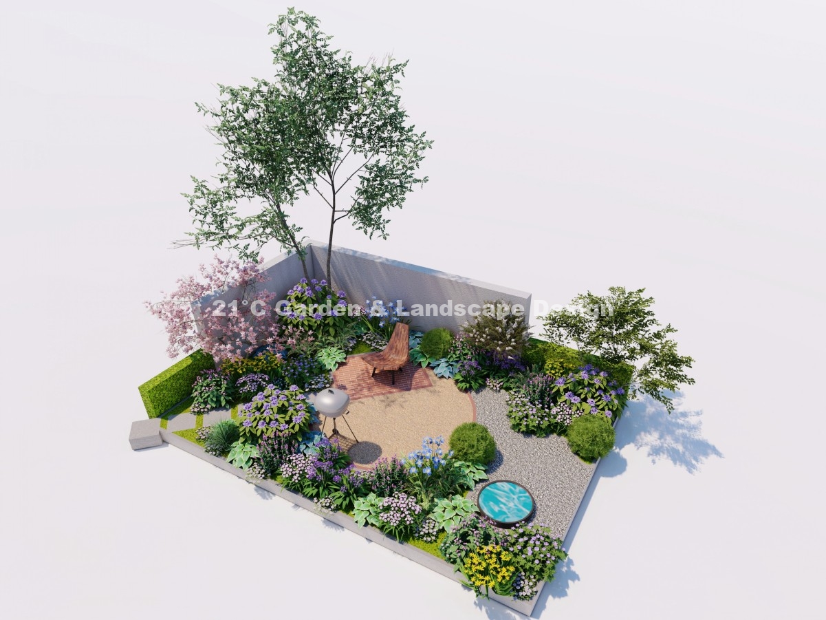 2021-武汉-25㎡-展示花园-田园自然风（设计施工） (02)