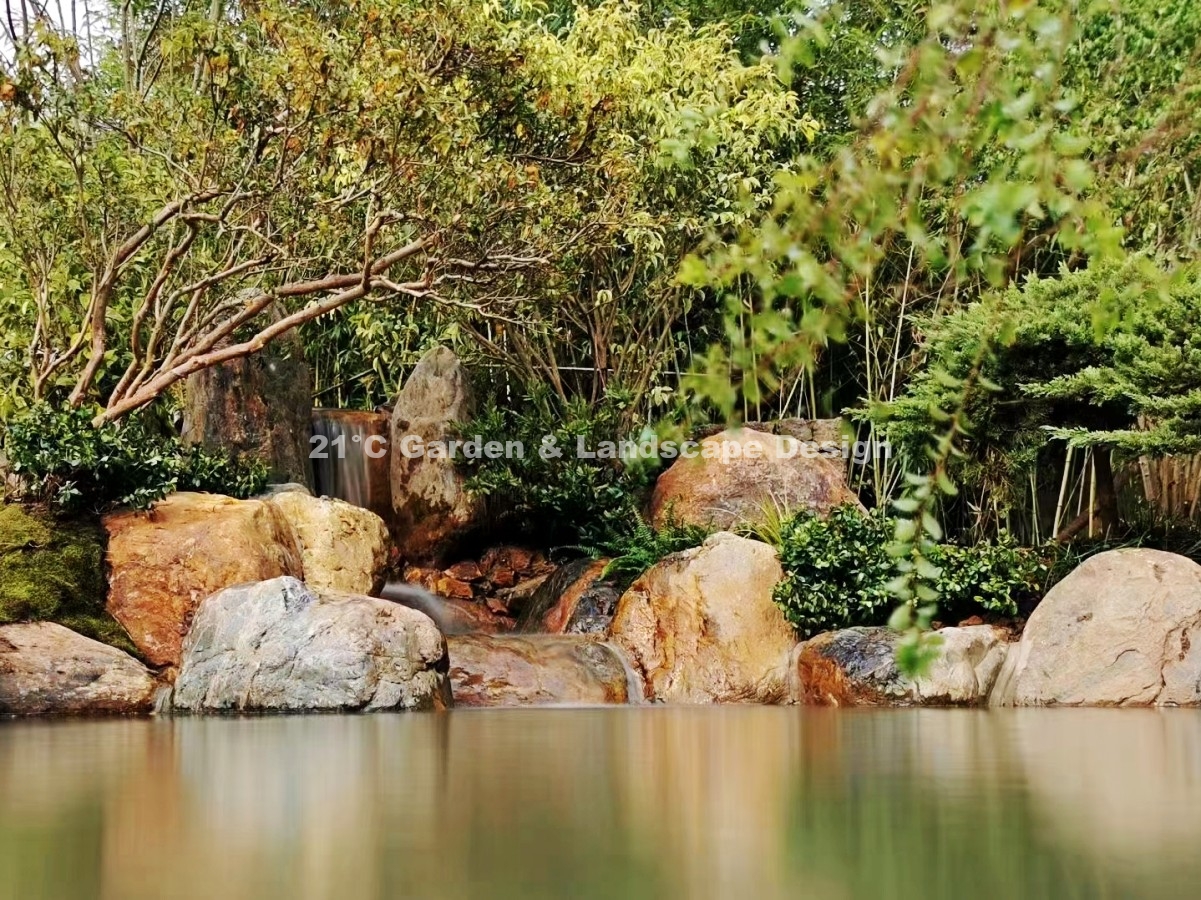 2021-武汉-300㎡-展示花园-日式山水庭（庭院施工） (7)